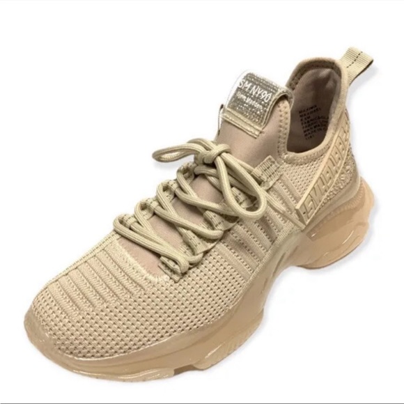 Steve Madden MAXIMA Blush Multi Textile Lace Up Sneakers with rhinestones NEW - Picture 4 of 11